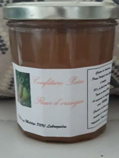 Confiture poire fleur oranger